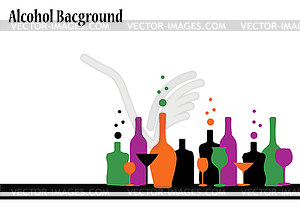 Alcohol background - vector clip art