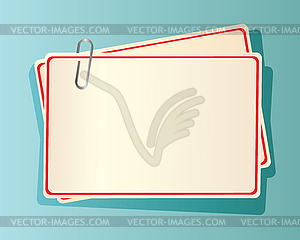 Cards and clip - color vector clipart