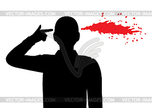 Shot in the head - vector EPS clipart