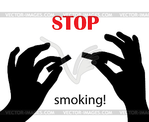 Stop smoking! - vector clip art