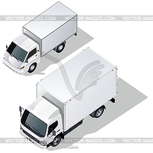 Delivery trucks set - vector clipart