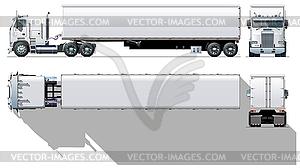 Commercial semi-truck - vector clipart / vector image