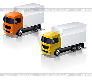 Truck icons set - vector clip art