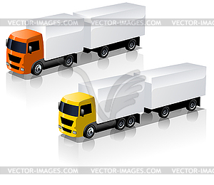 Truck icons set - vector clipart