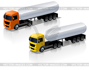 Truck icons set - vector clip art