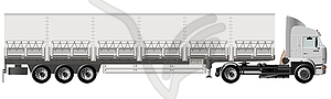 Коммерческий полу-грузовик - иллюстрация в векторе
