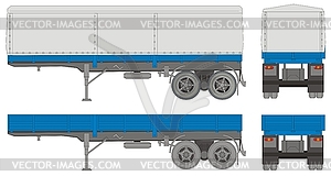 Транспортный трейлер - стоковый клипарт