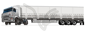 Полу-грузовик - изображение в векторном виде