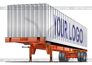 Cargo semi trailer - vector clip art