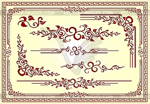 Floral Frame Ornament - vector image