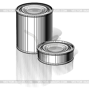 Tincan set - vector image