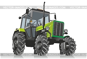 Сельскохозяйственный трактор - клипарт в векторе / векторное изображение