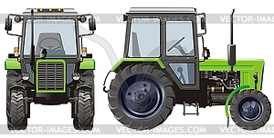 Сельскохозяйственный трактор - изображение в векторе / векторный клипарт