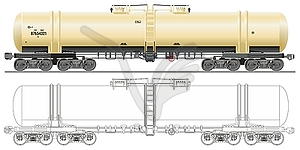 Oil / gasoline tanker car - vector clipart