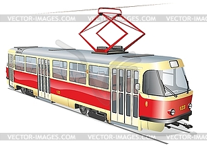 Трамвай - клипарт в формате EPS