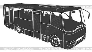 City bus silhouette - vector clip art