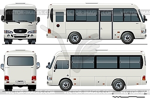 Urban passenger mini-bus - vector image