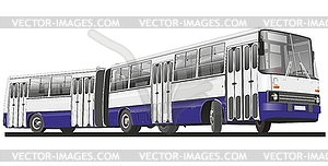 Городской автобус с шарнирно-сочлененной - изображение в формате EPS