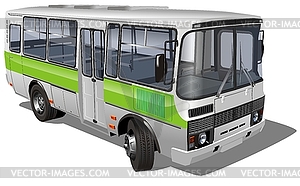 Suburban passenger mini-bus - vector image