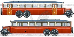 Vintage bus liner - vector image