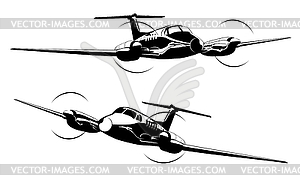 Civil utility aircraft - vector image