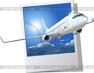 Commercial airplane - vector image