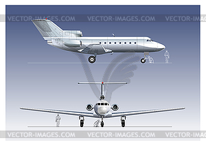 Бизнес-самолет - изображение векторного клипарта