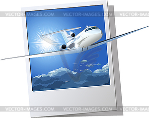 Commercial airplane - vector clipart