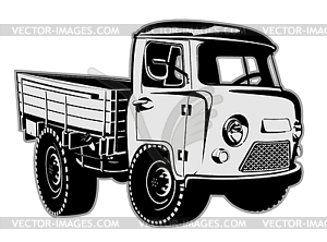 Cartoon delivery cargo pickup - vector clipart