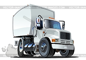 Cartoon delivery cargo truck - vector clipart