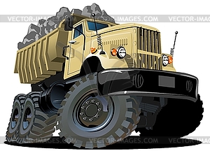 Cartoon dump truck - vector clipart