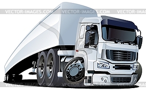 Cartoon semi truck - vector image