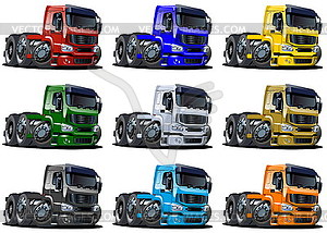 Cartoon trucks set - vector image