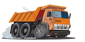 Cartoon dump truck - vector clipart