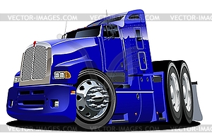 Cartoon semi truck - vector clipart