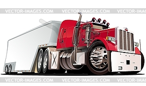 Cartoon semi truck - vector image