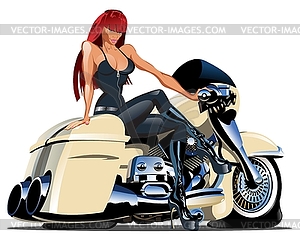 Cartoon Motorbike - vector image