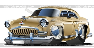 Cartoon retro car - vector EPS clipart