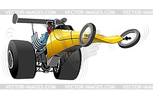 Cartoon dragster - vector clip art