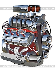 Мультяшный Turbo Engine - клипарт в векторе