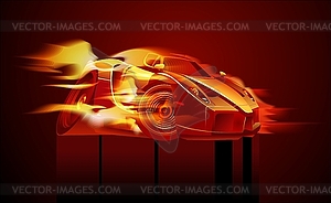 Cartoon sport car - vector image