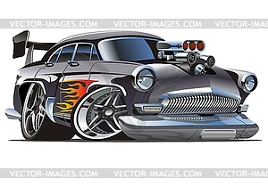 Cartoon retro hot rod - vector clipart