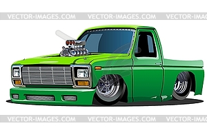 Cartoon lowrider - color vector clipart