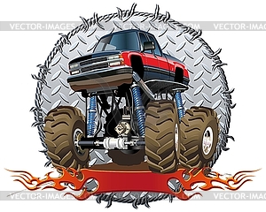 Cartoon Monster Truck - vector clip art