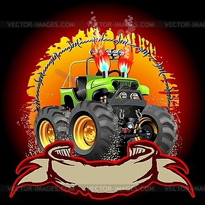 Cartoon Monster Truck - vector clip art