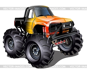 Мультяшный Monster Truck - изображение в векторном формате