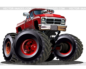 Cartoon monster truck Royalty Free Vector Image