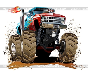 Cartoon Monster Truck - vector clipart