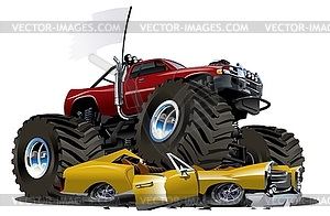 Cartoon Monster Truck - vector image