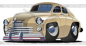 Cartoon retro car - vector clipart